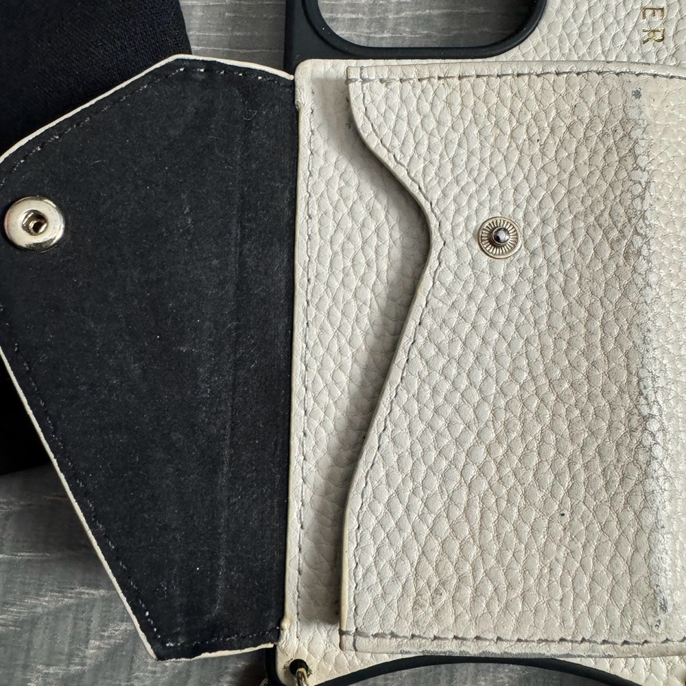 Bandolier Cream and Black Phone Case with Strap for 15 pro - Picture 4 of 12